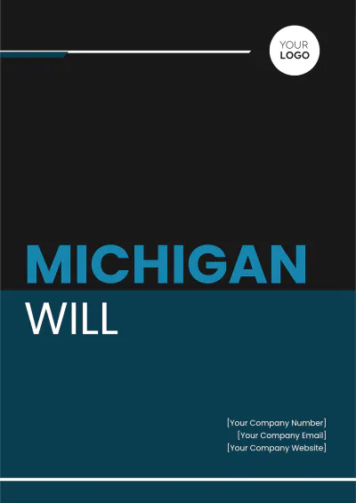 Free Michigan Will Template to Edit Online