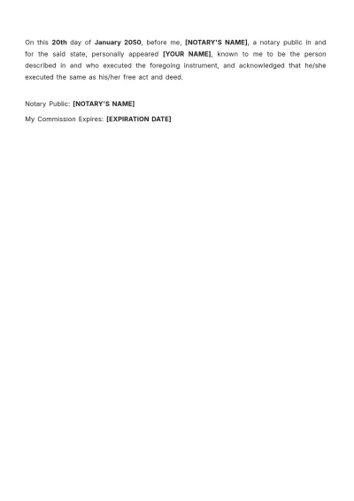 Free Michigan Will Template to Edit Online