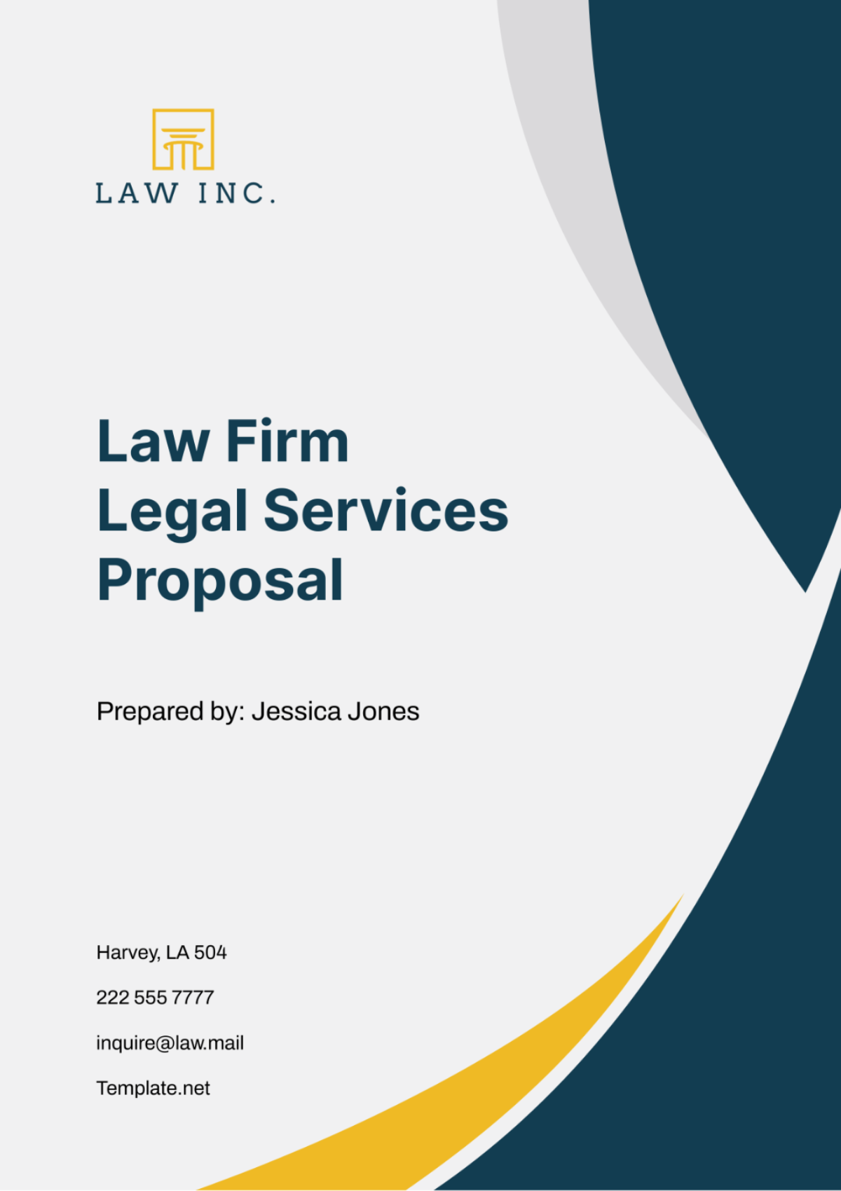 Law Firm Legal Services Proposal Template - Edit Online & Download