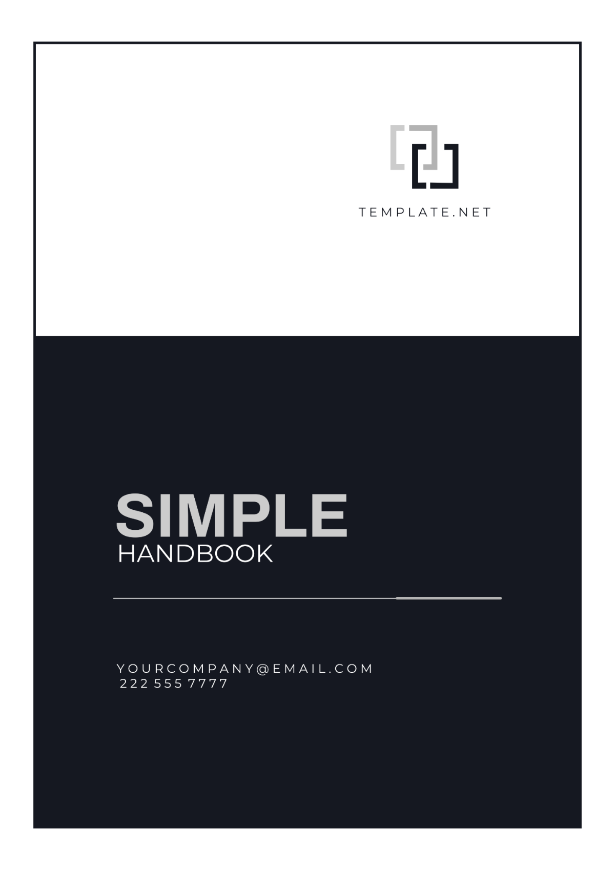 Free Simple Handbook Template