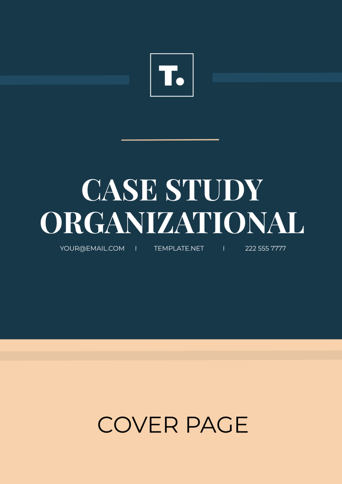 Case Study Organizational Cover Page Template - Edit Online & Download ...