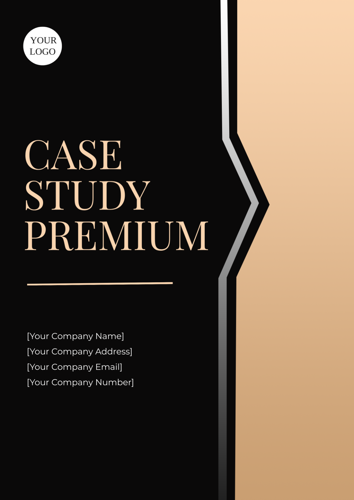 Case Study Premium Cover Page Template - Edit Online & Download