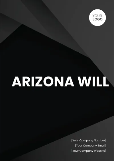 Free Arizona Will Template to Edit Online