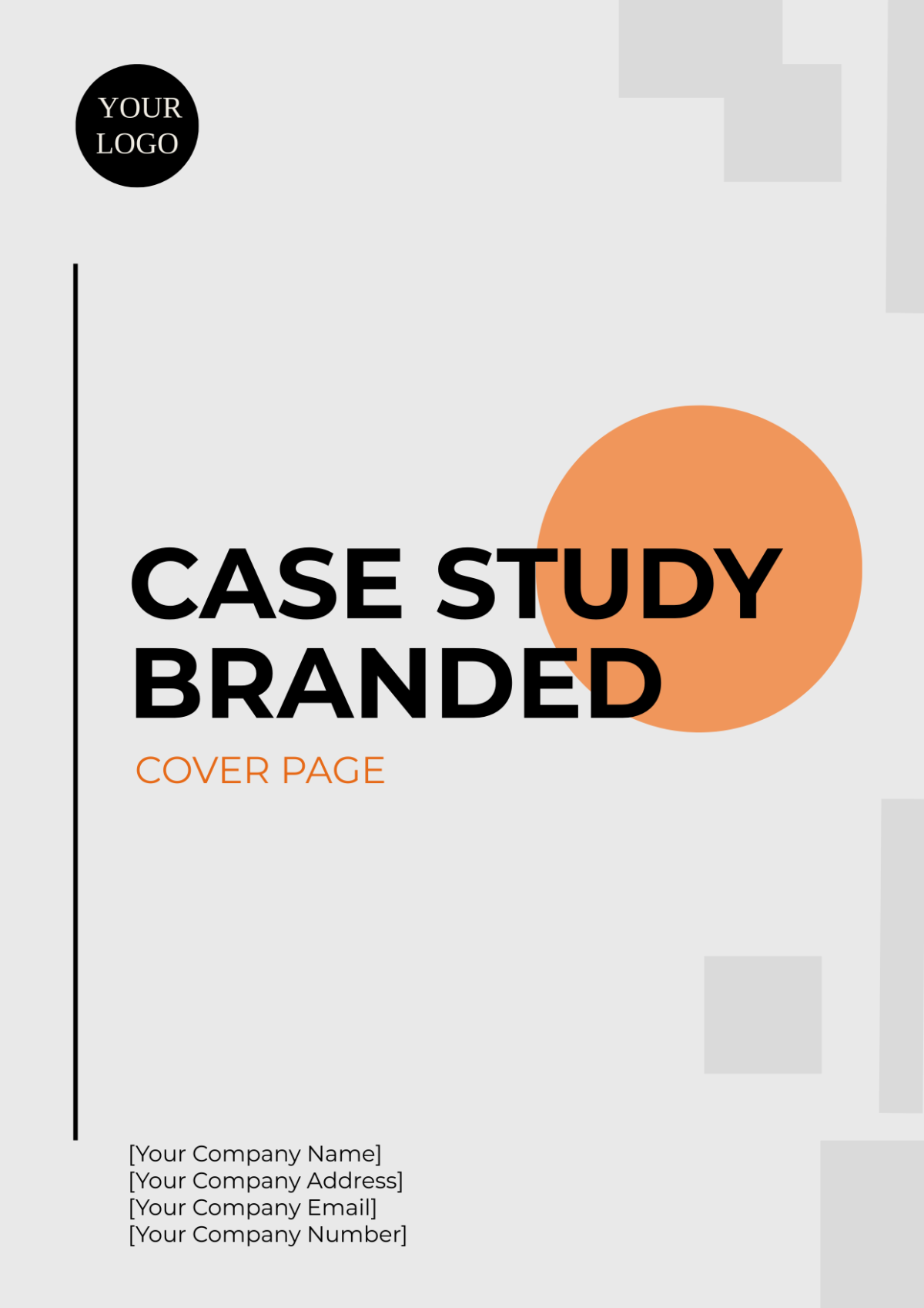 Case Study Branded Cover Page Template - Edit Online & Download