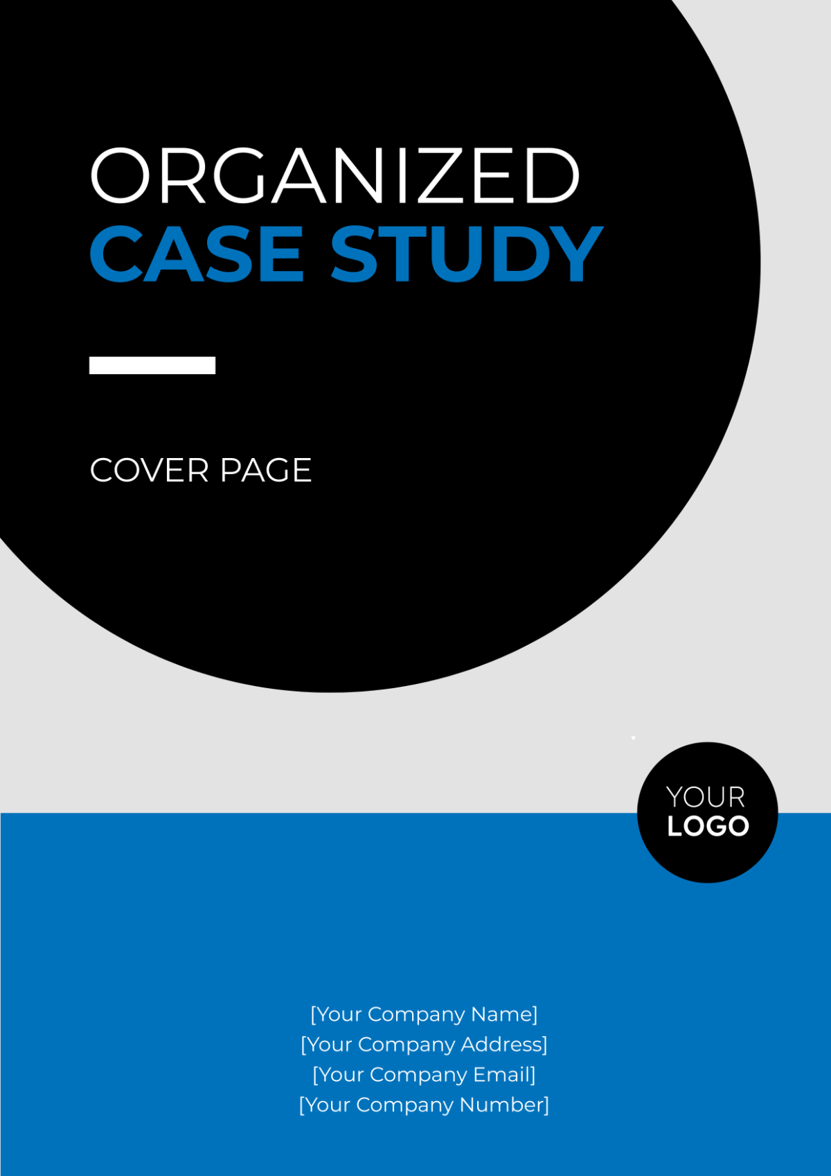 Case Study Organized Cover Page Template - Edit Online & Download