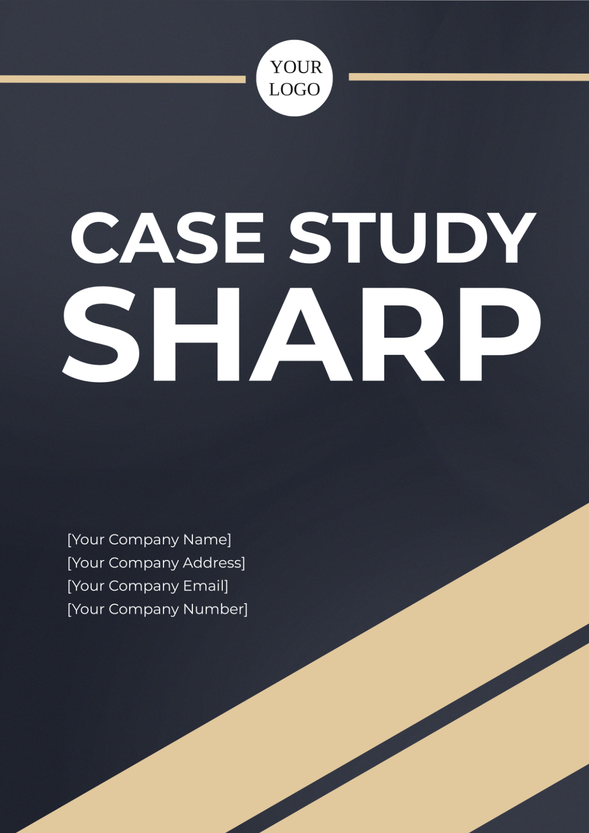 Case Study Sharp Cover Page Template - Edit Online & Download