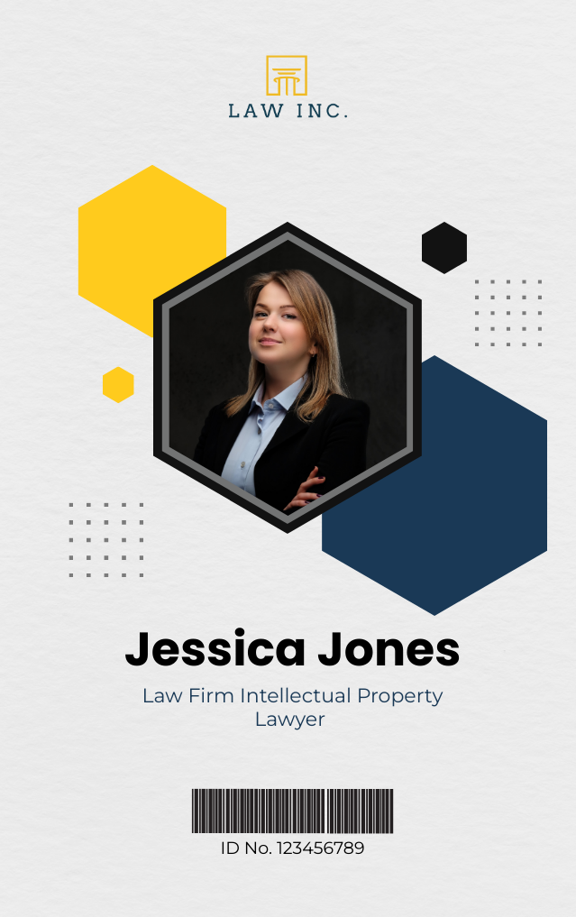 Law Firm Intellectual Property Lawyer ID Card