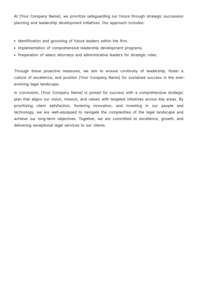 Free Law Firm Strategic Plan Template to Edit Online
