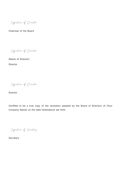 Free Law Firm Board Resolution Approving Rights Offering Template to Edit Online