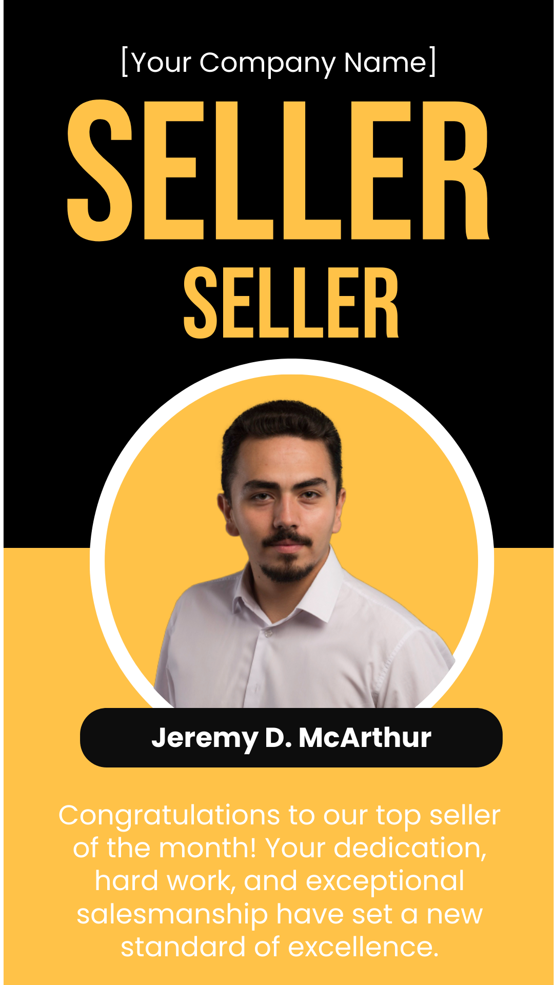 Free Seller Recognition Congratulations Instagram Post