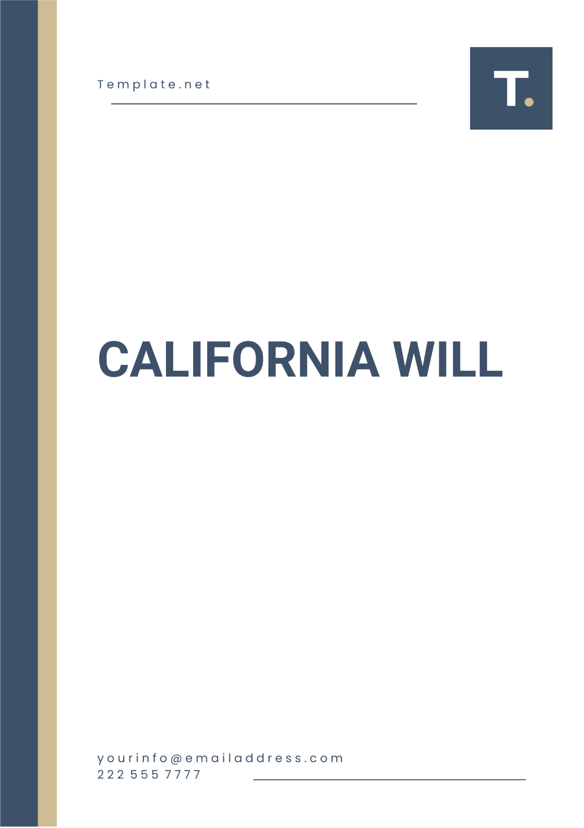 California Will Template - Edit Online & Download