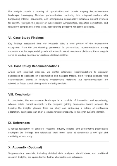 Free E-Commerce Case Study Template to Edit Online