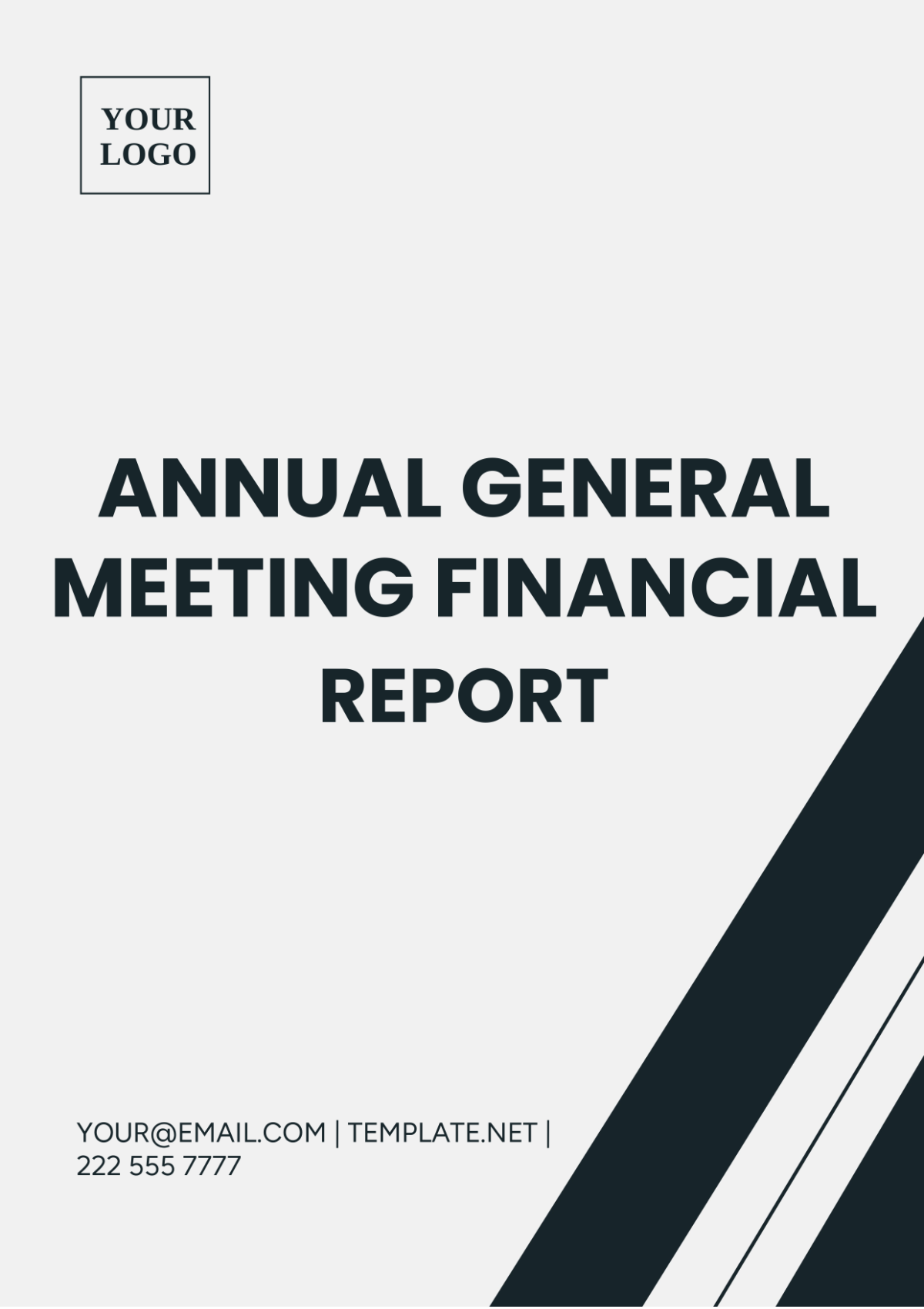 Annual General Meeting Financial Report Template - Edit Online & Download