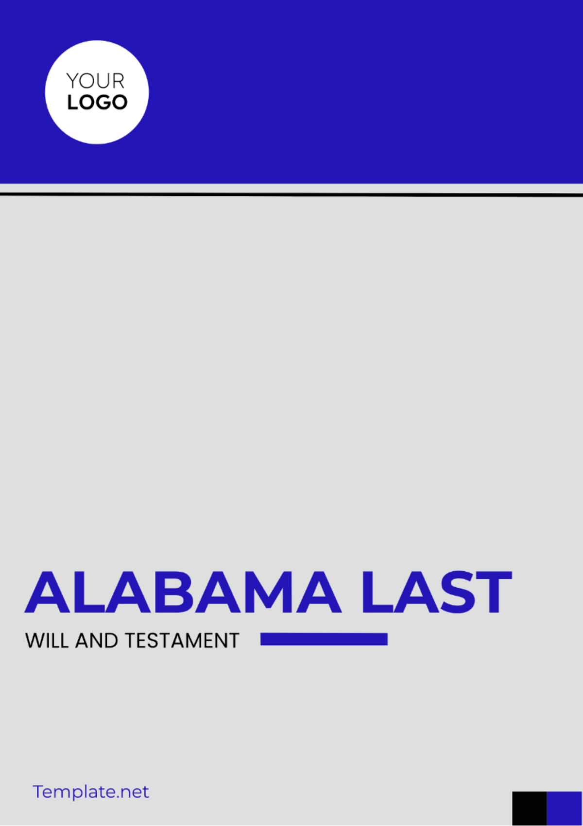 Alabama Last Will and Testament Template