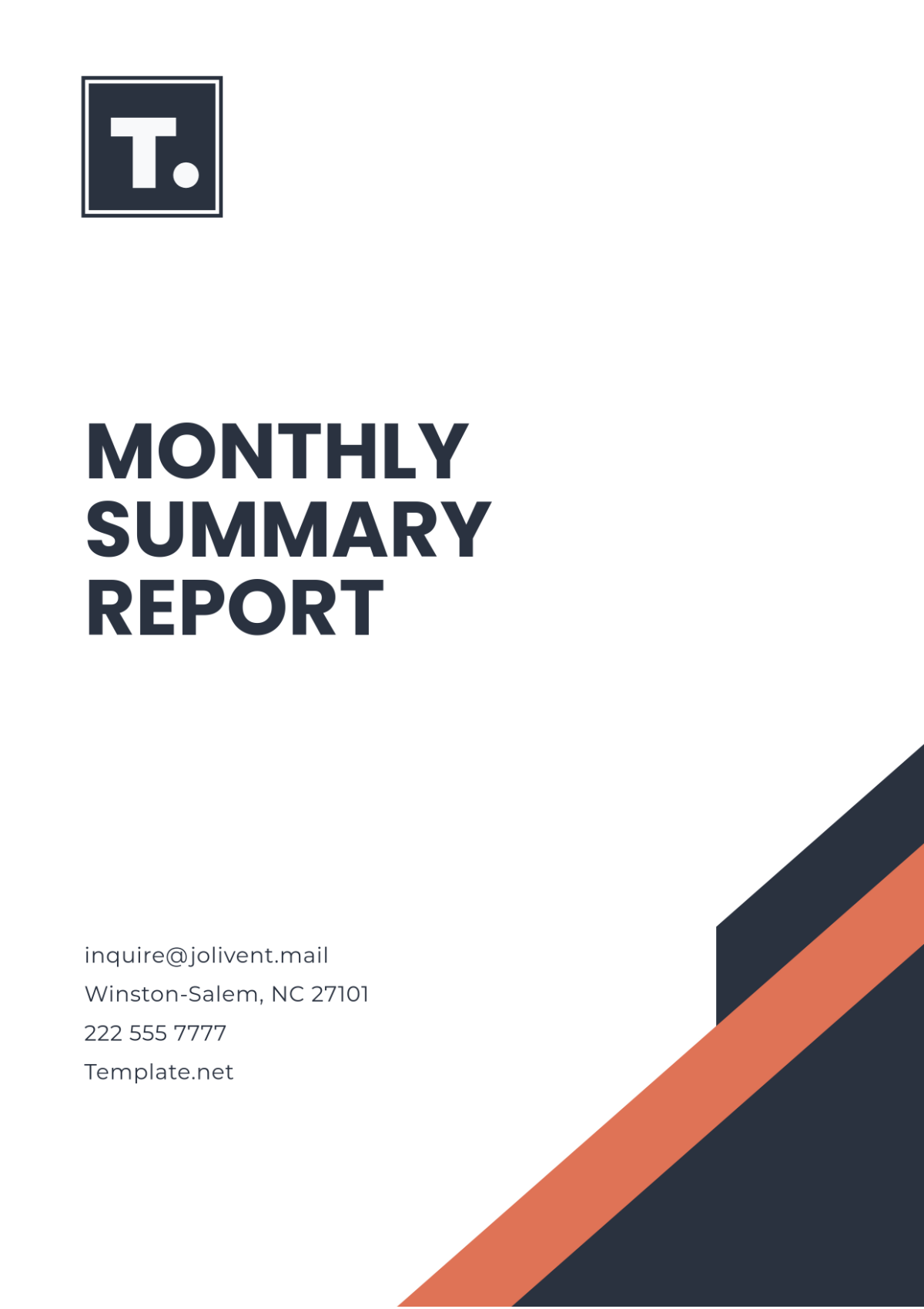 Monthly Summary Report Template - Edit Online & Download