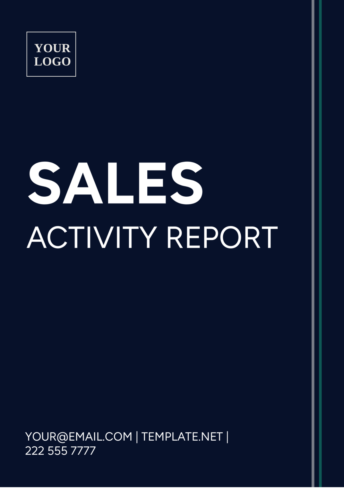 Sales Activity Report Template - Edit Online & Download