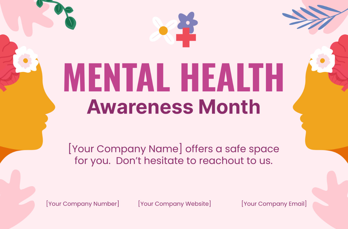 Free Mental Health Awareness Month Banner Template