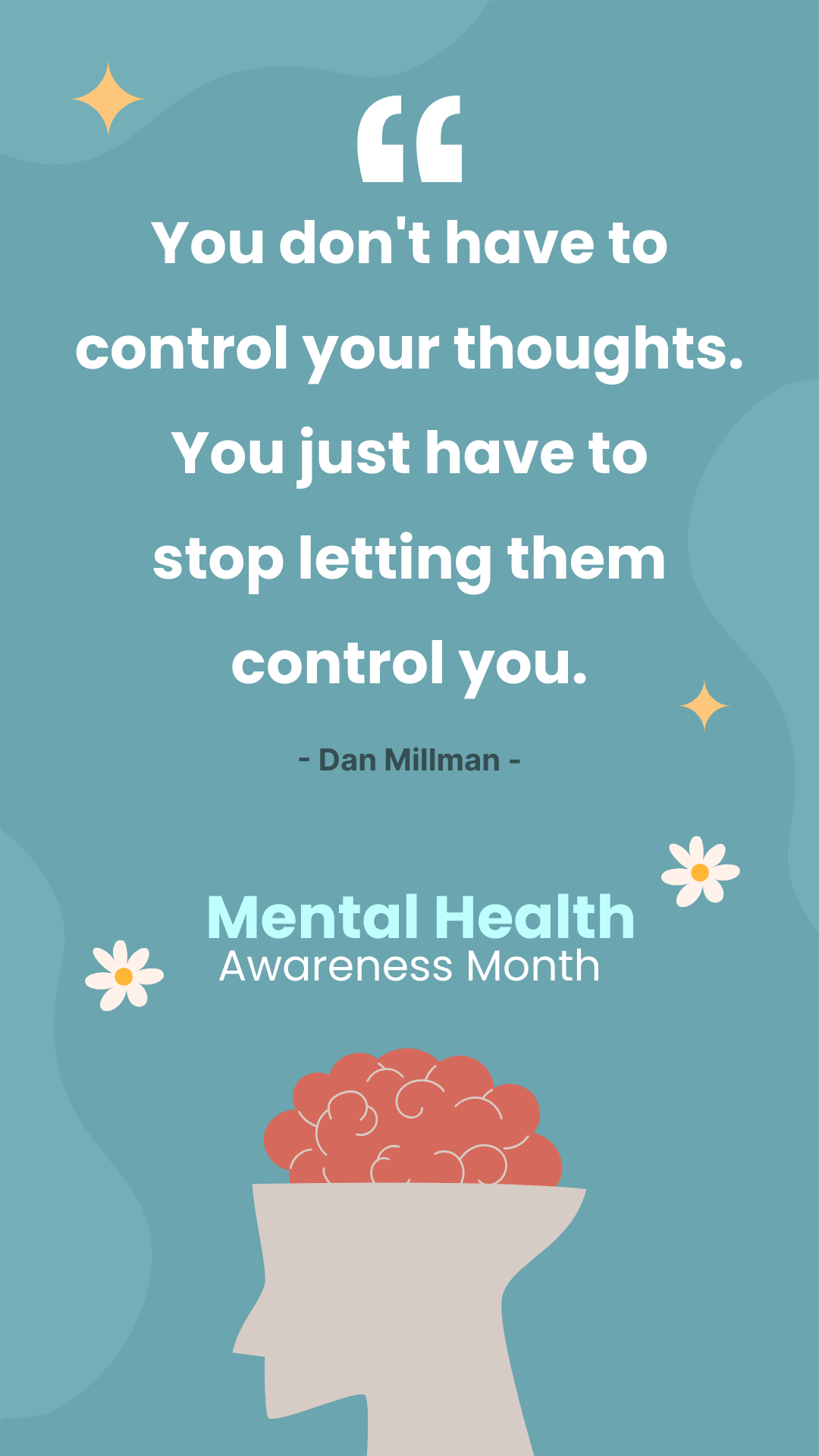 Free Mental Health Awareness Month Inspirational Quotes Template