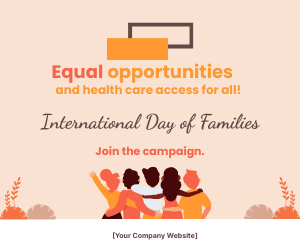 Free  International Day of Families Ad Banner Template