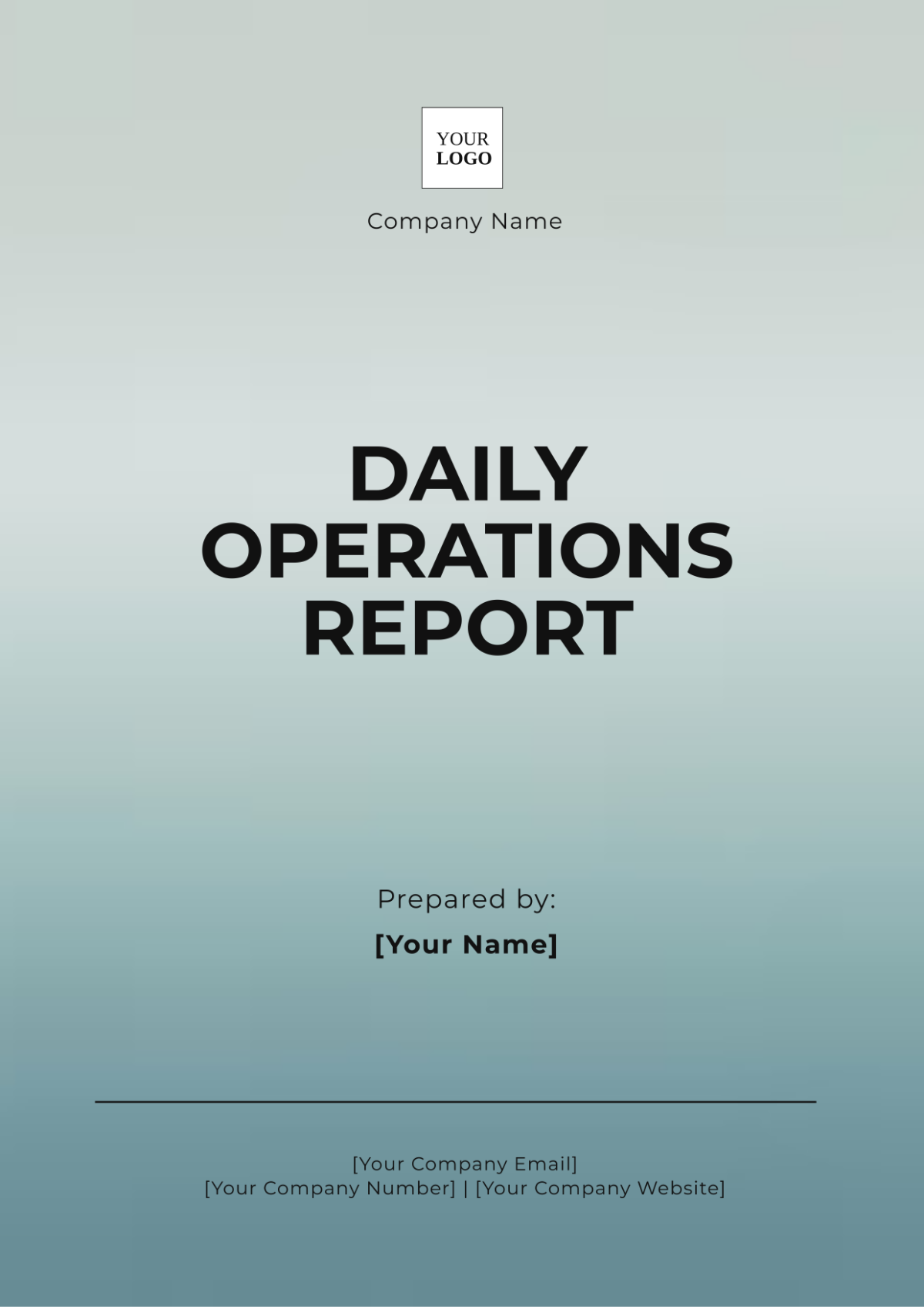 Daily Operations Report Template - Edit Online & Download