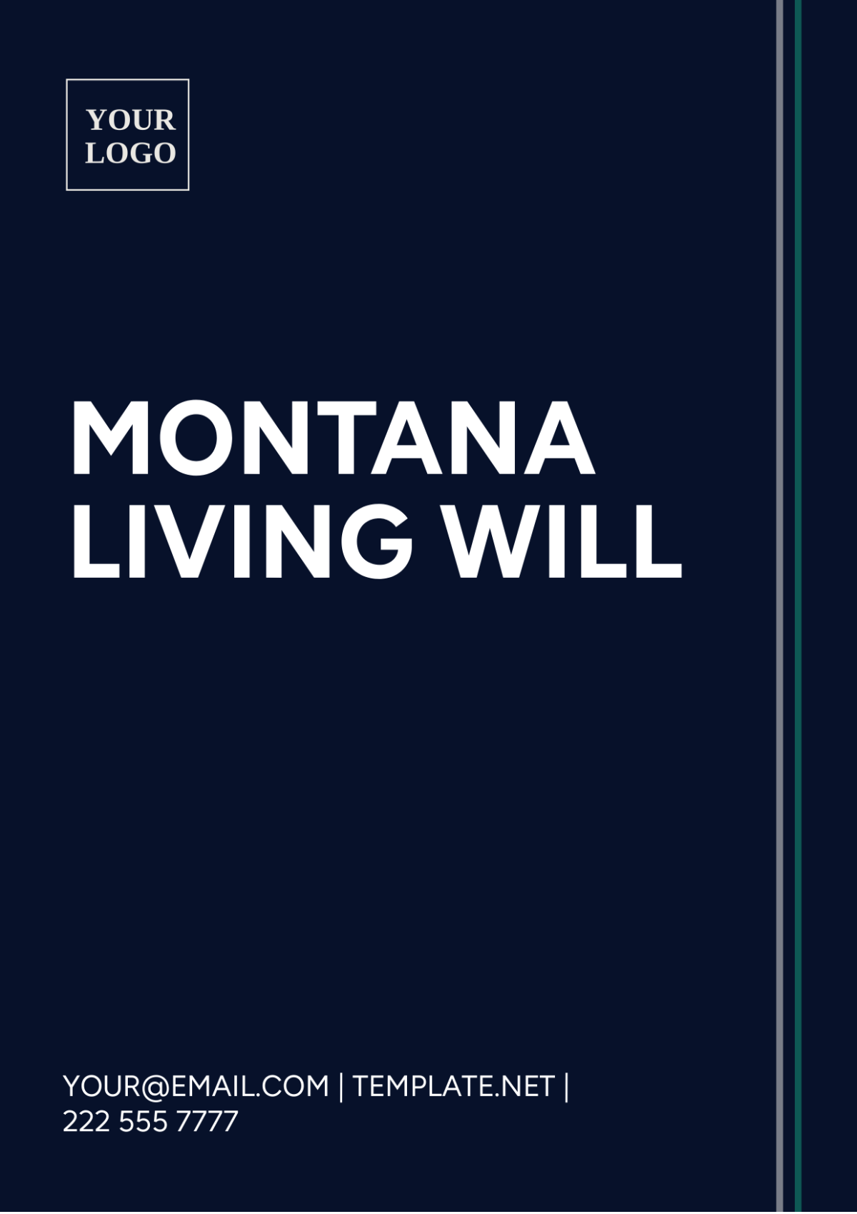 Montana Living Will Template