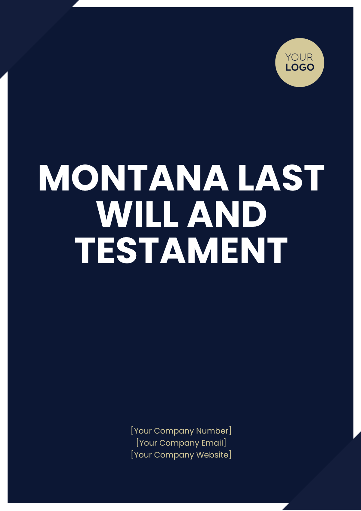 Free Montana Last Will and Testament Template