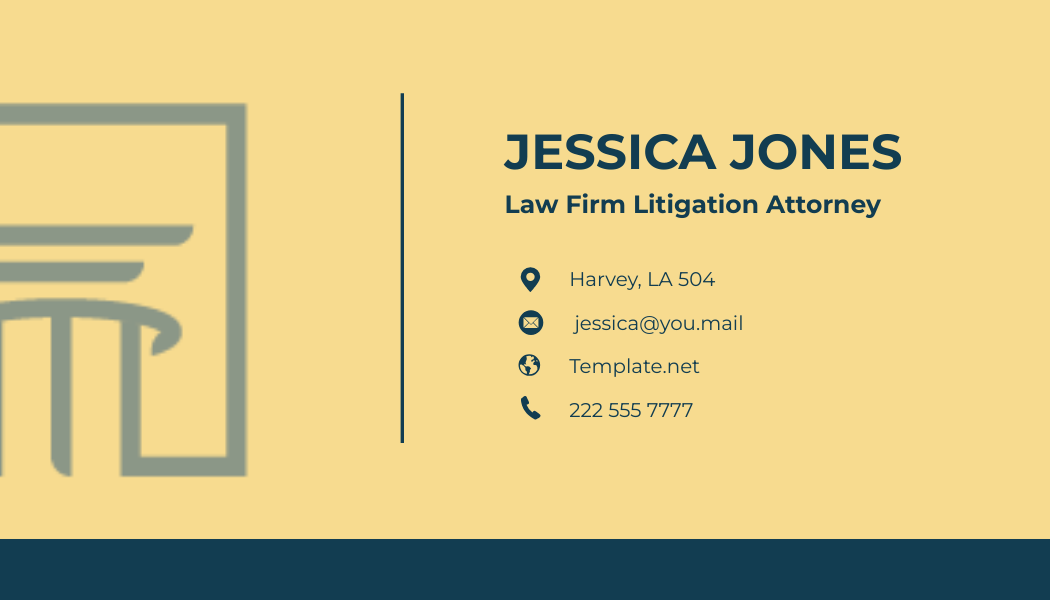 Law Firm Litigation Attorney Business Card