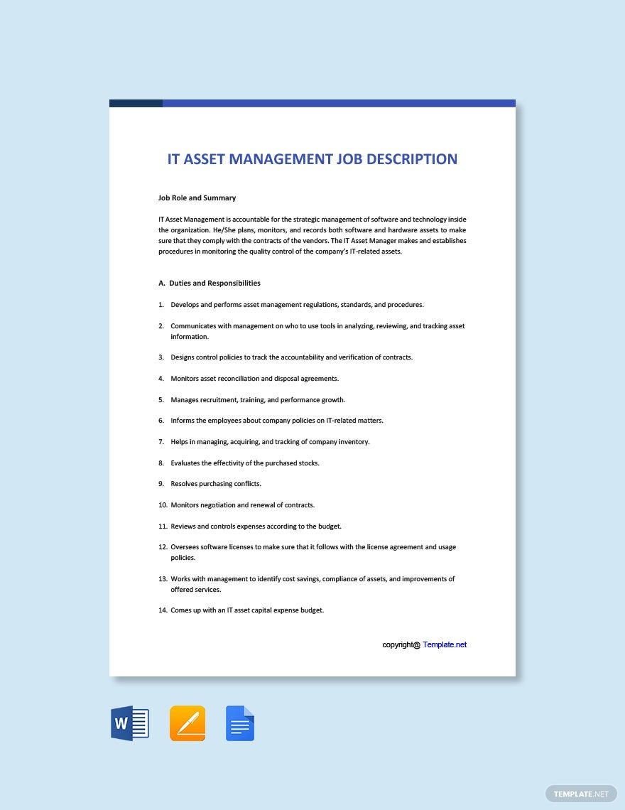 Management Job Description Templates 42+ Docs, Free Downloads