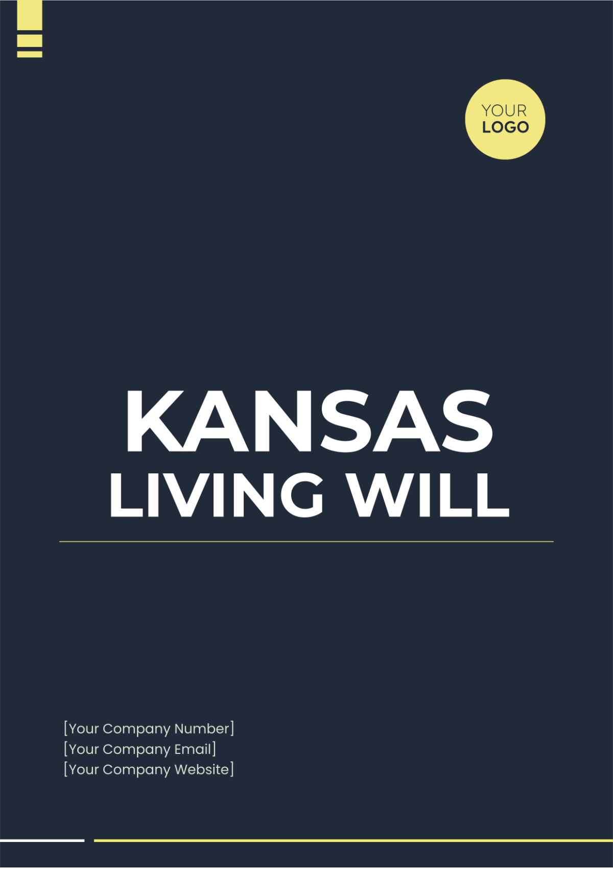 Kansas Living Will Template
