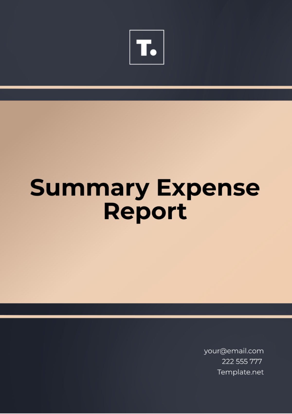 Summary Expense Report Template