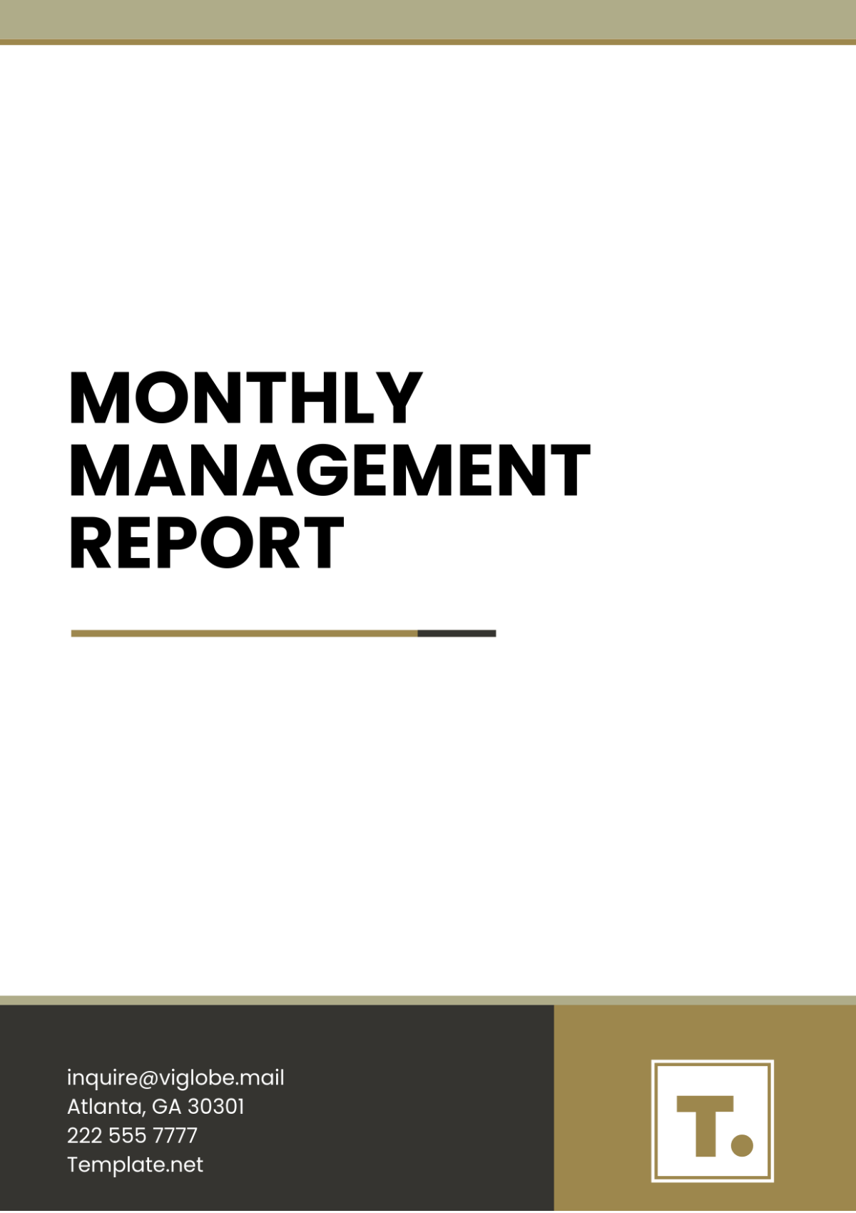 Monthly Management Report Template - Edit Online & Download