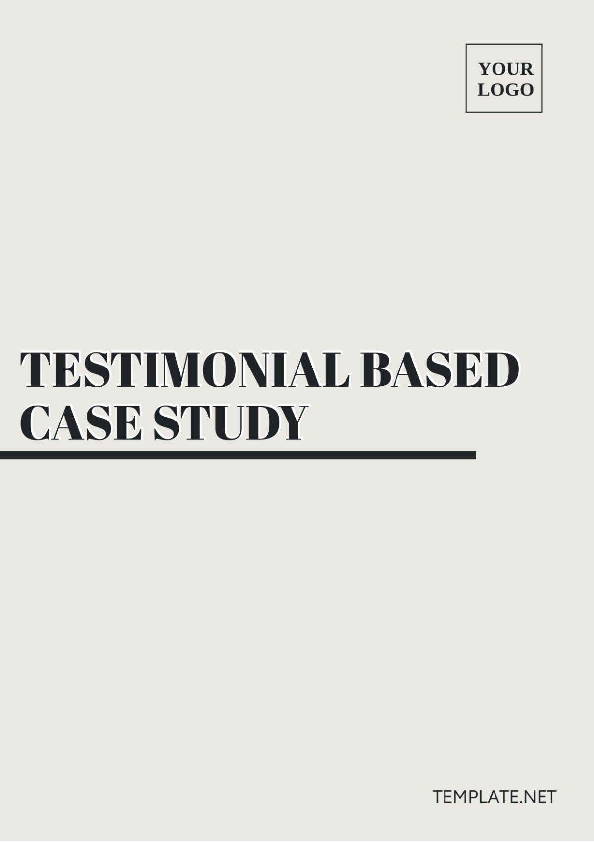 Testimonial Based Case Study Template