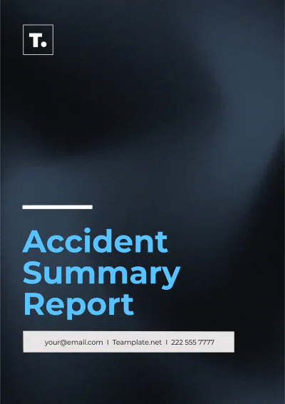 Free Accident Summary Report Template to Edit Online