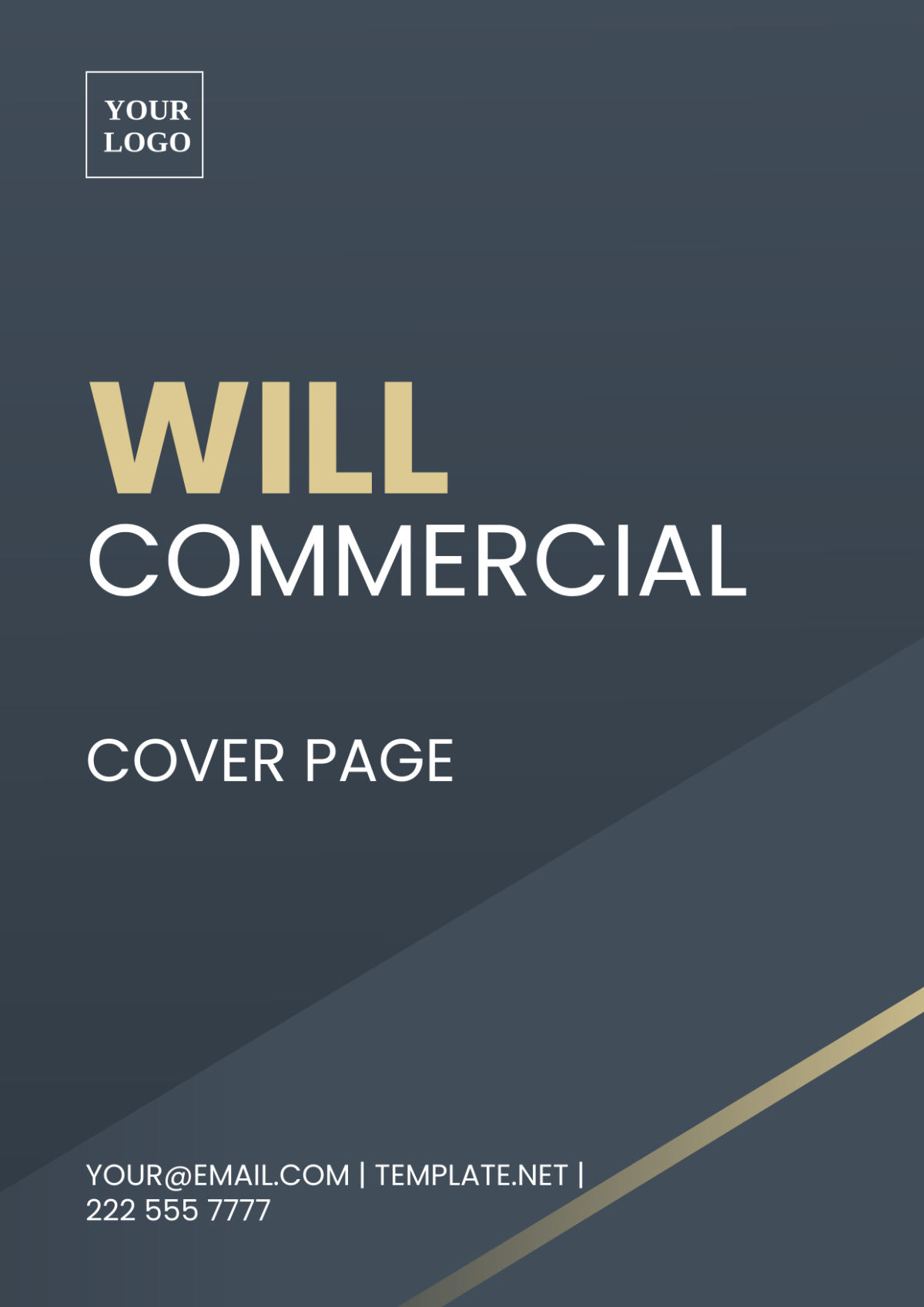 Will Commercial Cover Page Template