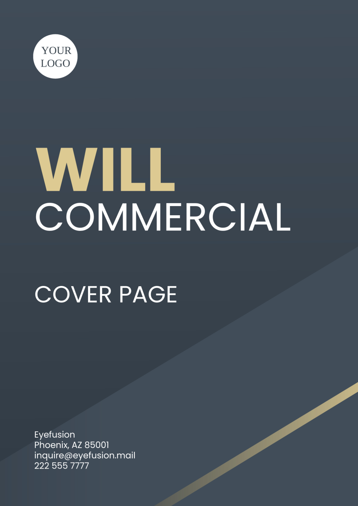 Will Commercial Cover Page Template - Edit Online & Download