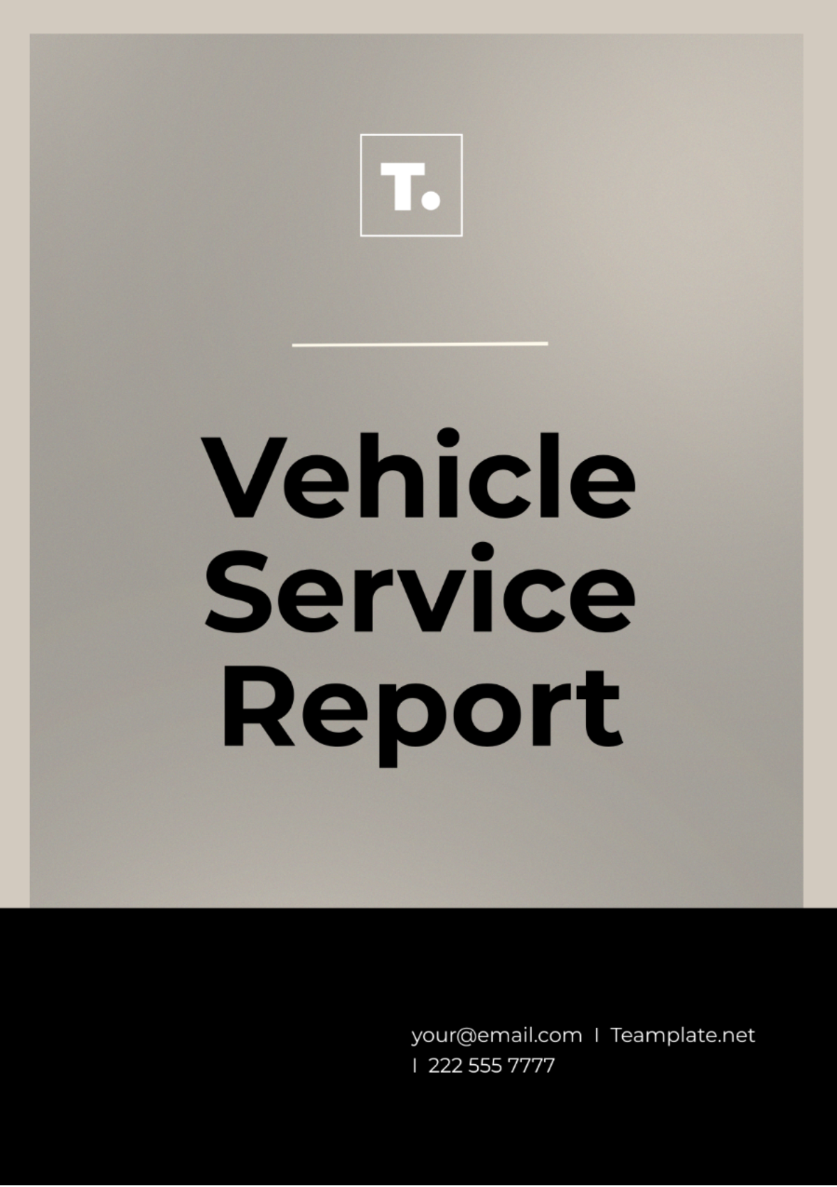 Vehicle Service Report Template