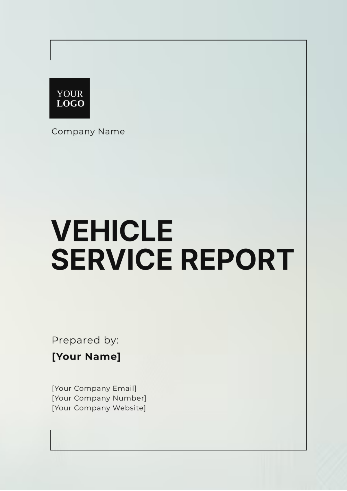 Free Vehicle Service Report Template