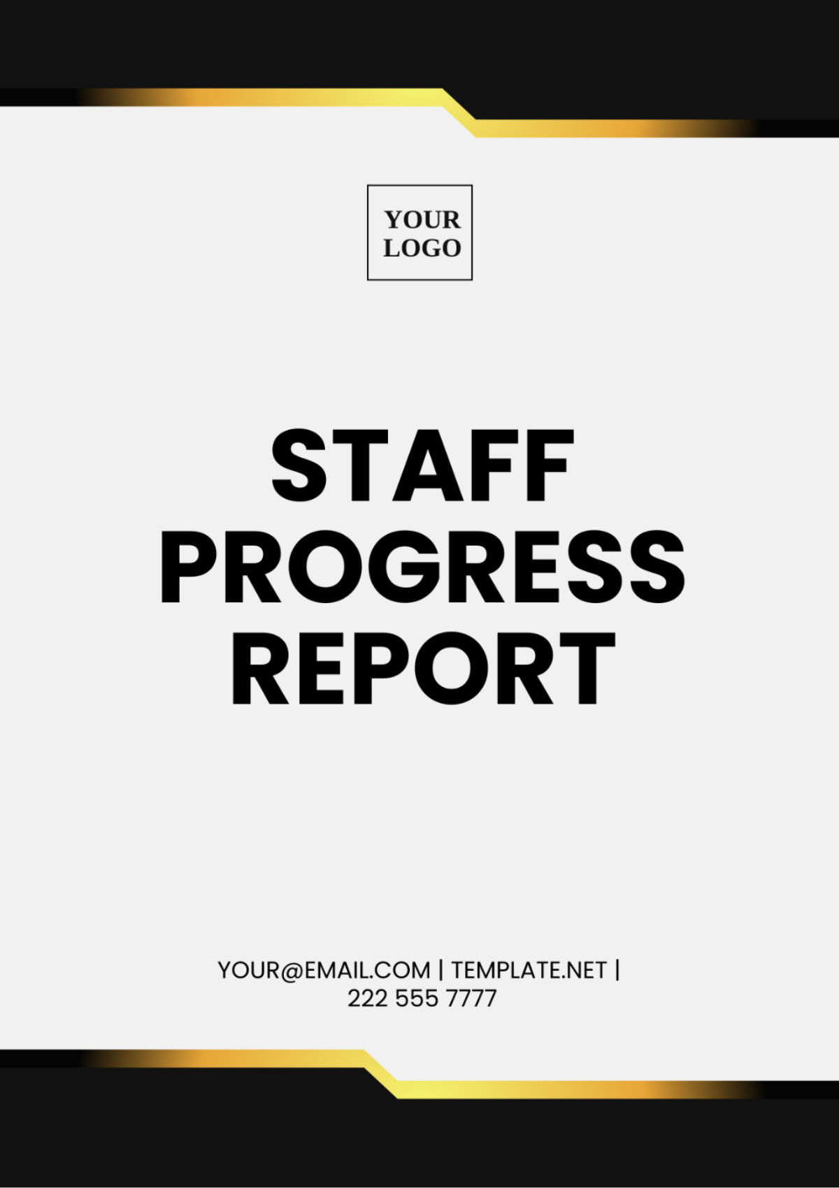 Staff Progress Report Template