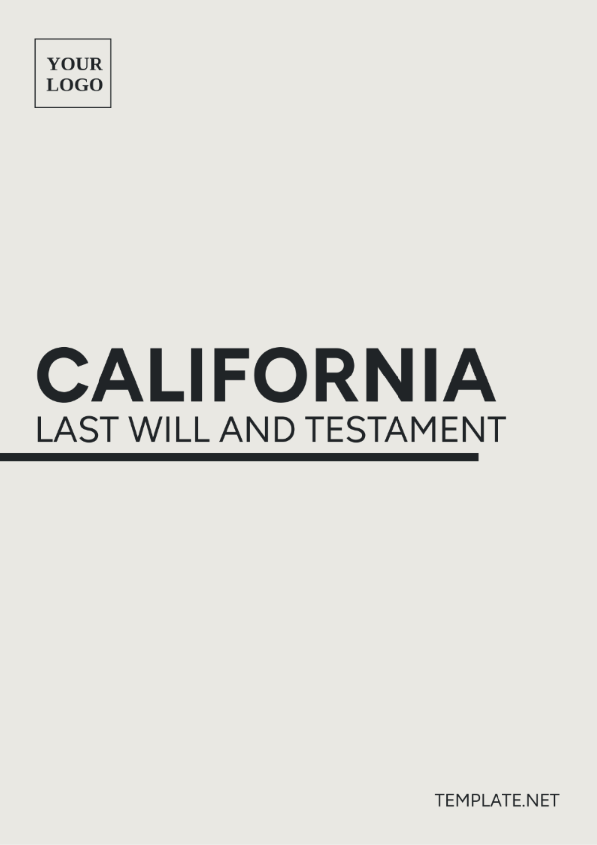 California Last Will and Testament Template