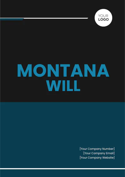 Free Montana Will Template to Edit Online