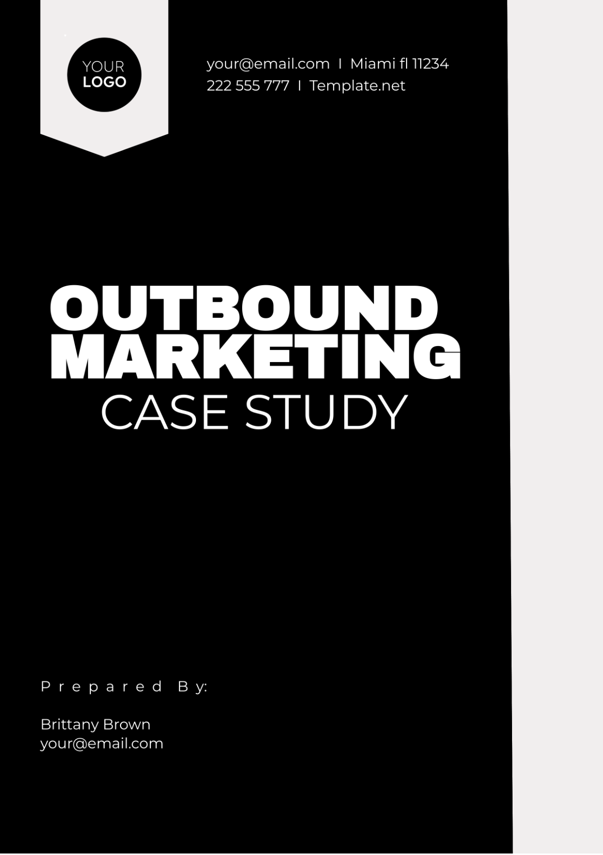 Free Outbound Marketing Case Study Template
