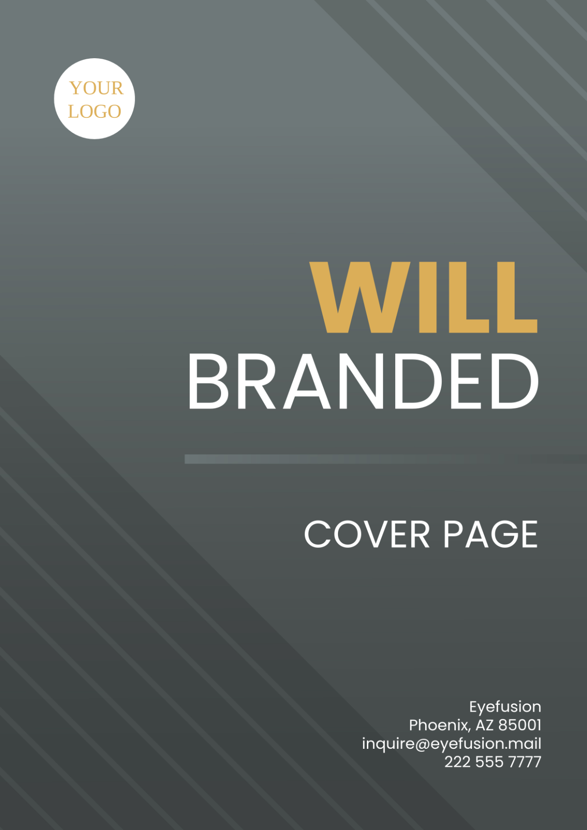 Will Branded Cover Page Template - Edit Online & Download