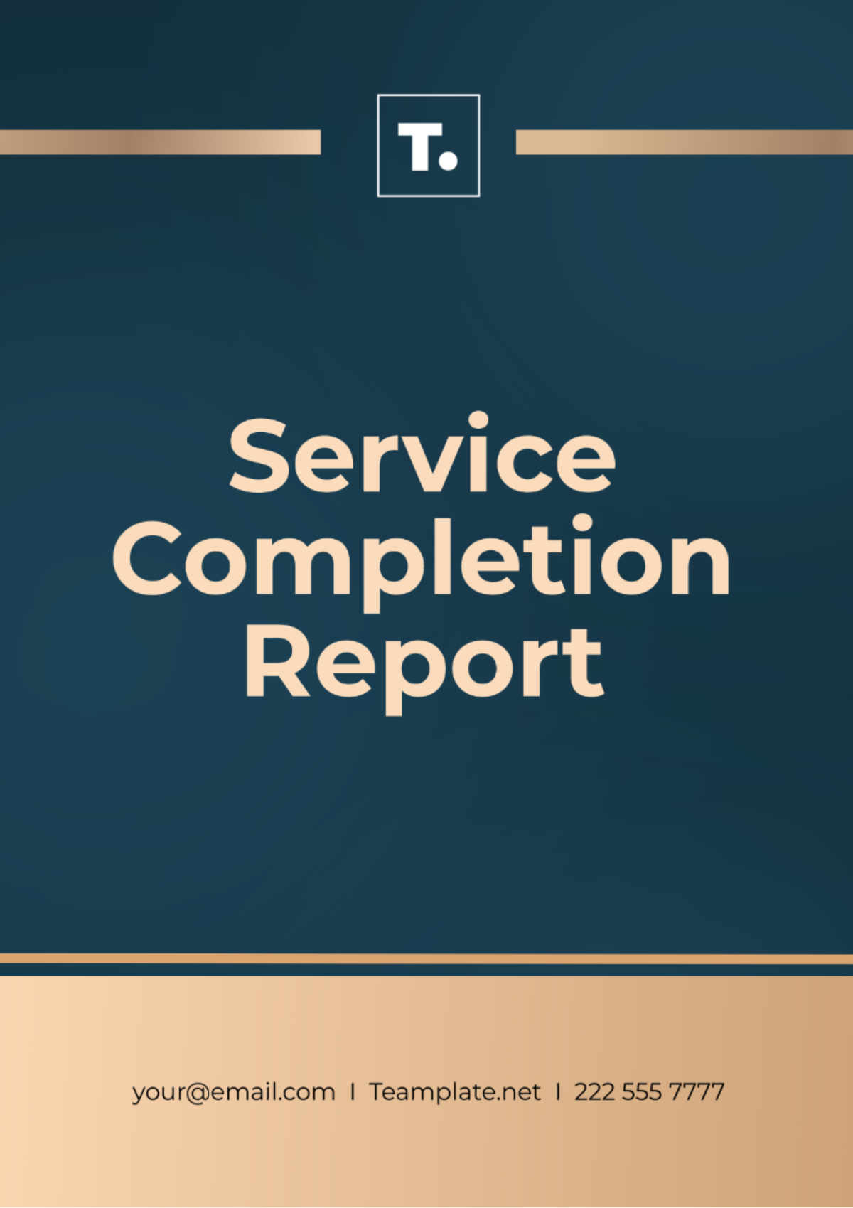 Service Completion Report Template