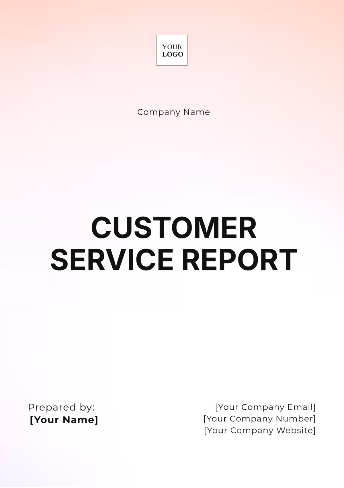 Customer Service Report Template - Edit Online & Download