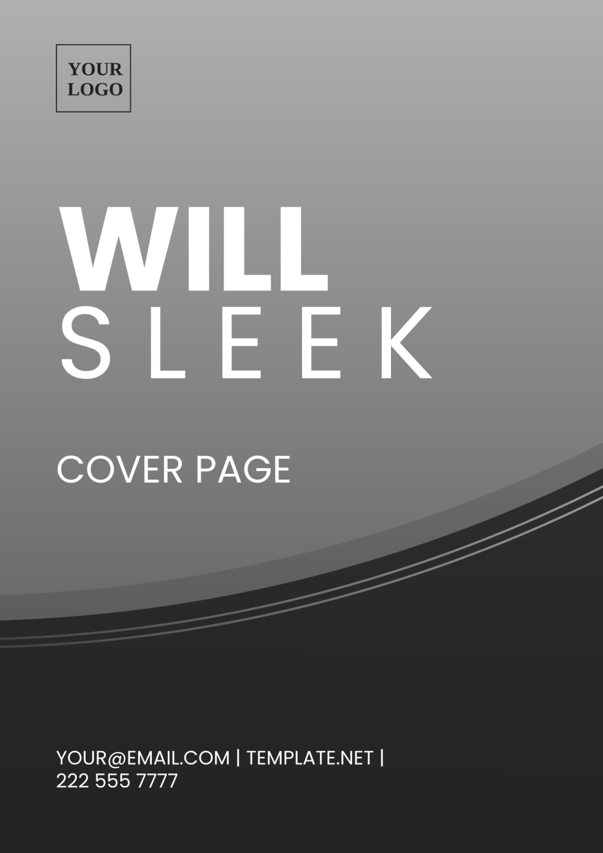 Will Sleek Cover Page Template