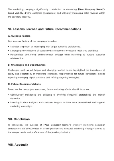 Free Jewellery Marketing Case Study Template to Edit Online