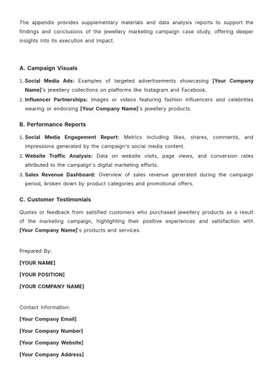 Free Jewellery Marketing Case Study Template to Edit Online