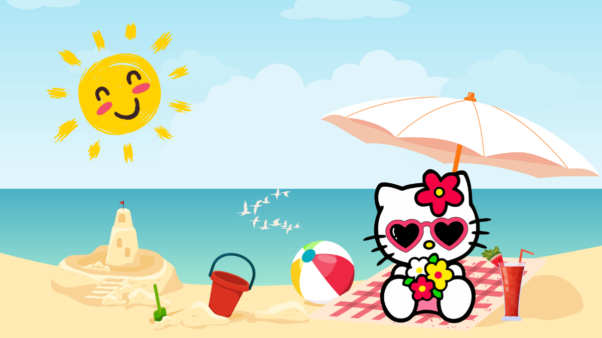 Free Hello Kitty Summer Background