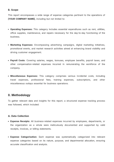 Free Small Business Expense Report Template to Edit Online