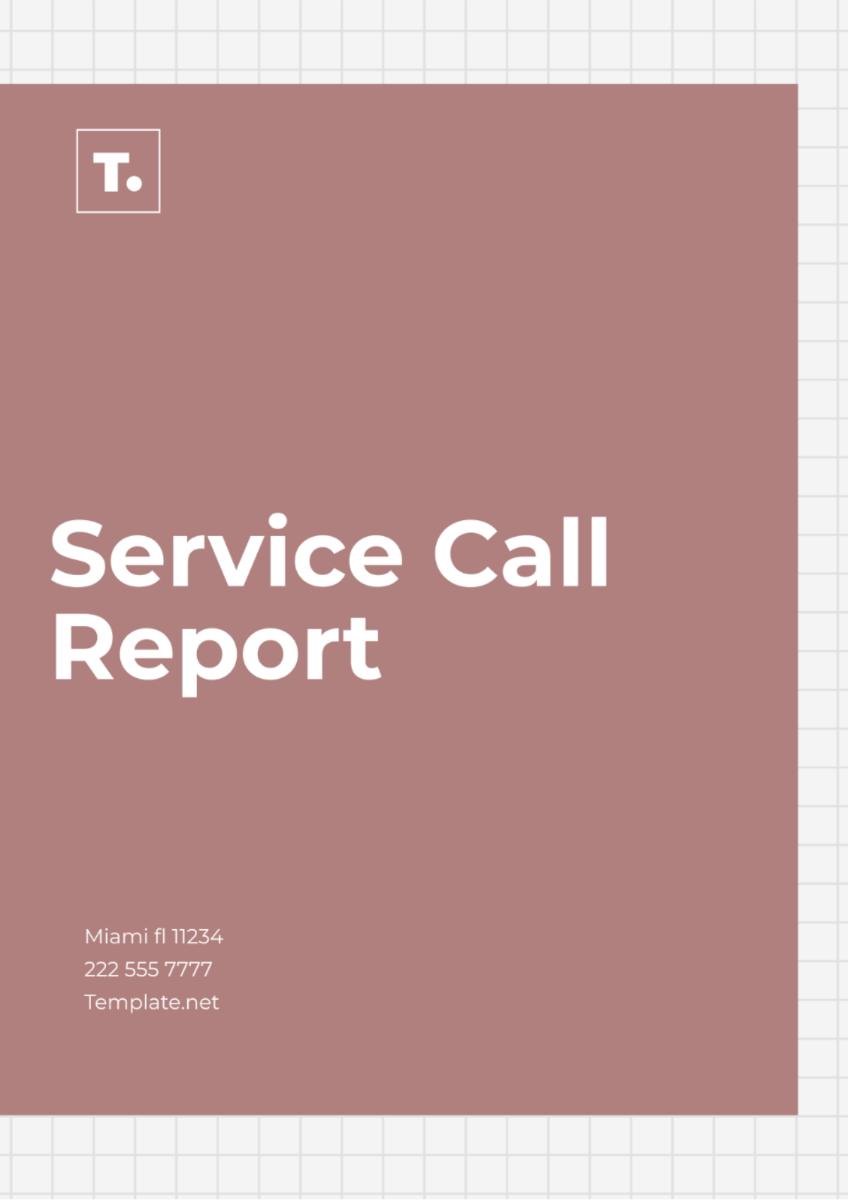 Service Call Report Template